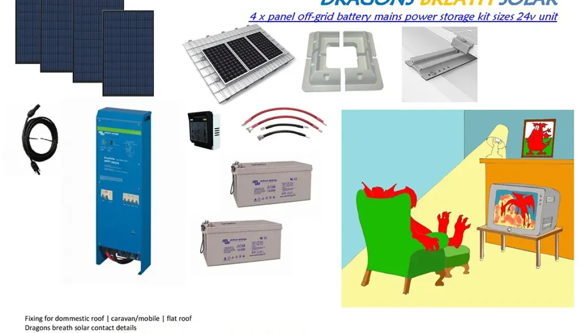 DBS Complete Off-Grid Kit - 4 Panel - Battery - 24v AGM Batteries