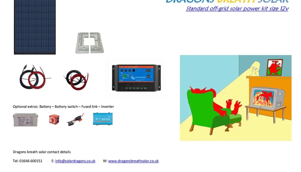 Trickle charge battery system Off-Grid Kit 12v DBS
