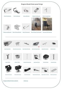 Solar panel fixings