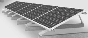 K2 ground mounted 1 row landscape solar fixing kits