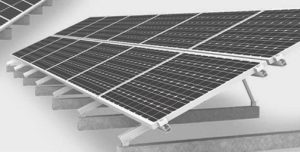 K2 ground mounted 2 row landscape solar panel fixing kits