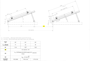 Spacing ground mounted solar panel array