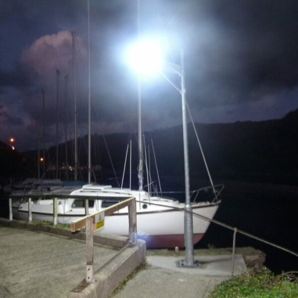 PV powered solar lighting systems. LED lights are utilized by photovoltaic battery storage. These products are used in un-adopted locations and designed for uses throughout the UK