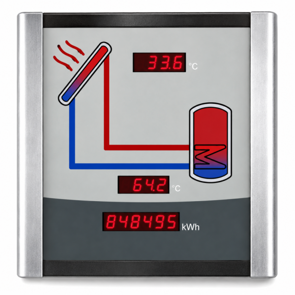 Solar hot water LED temperature display Solar visual display