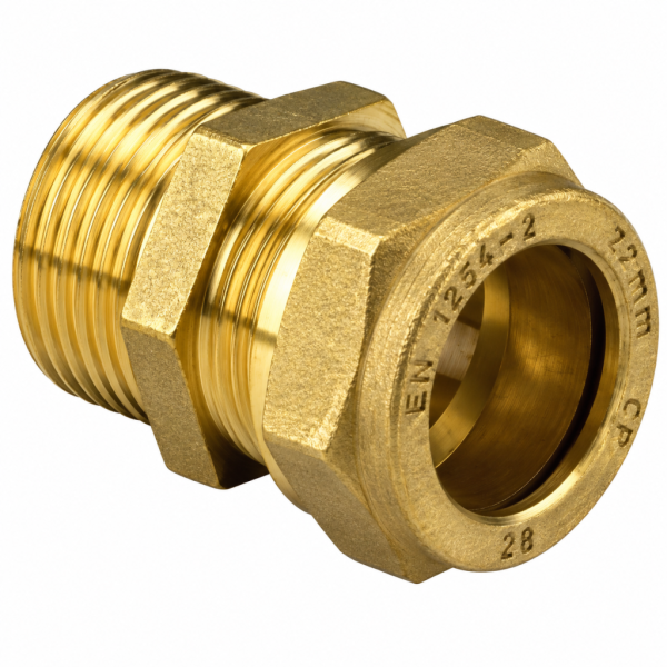 Solar hot water flat faced to compression male thread This fitting provides a sealed union between flexible and coper tubes