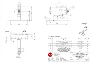 Vario 1 solar bracket specification