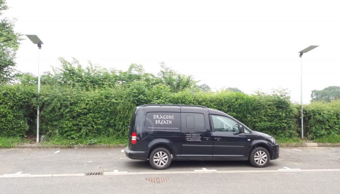 Solar car park lighting