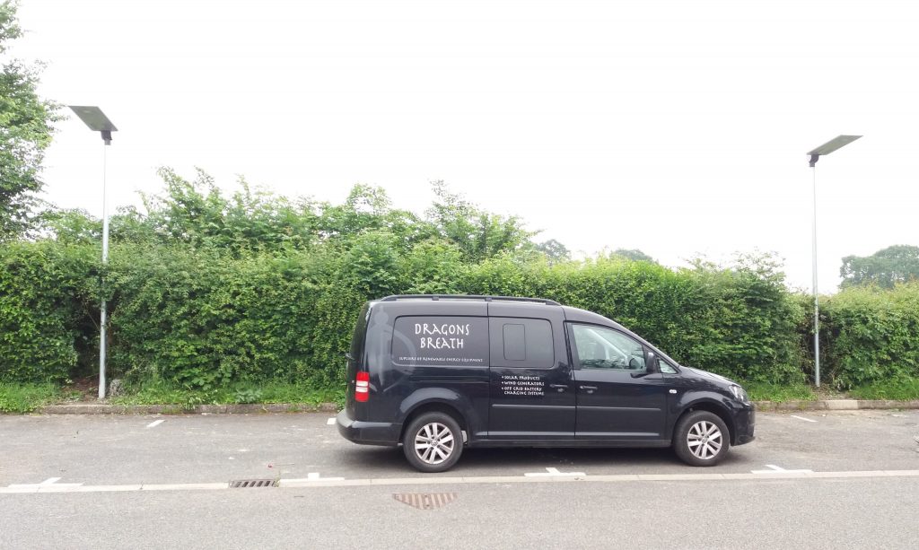 Solar car park lighting