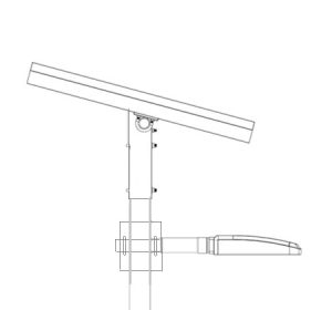 Solar powered walkway lighting top of post system
