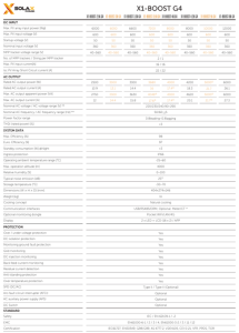 Solax X1 bost string inverter data sheet