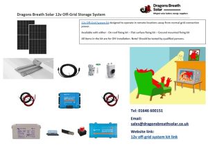 12v off-grid DIY kit including panel battery inverter and all mechanical equipment needed to complete installation