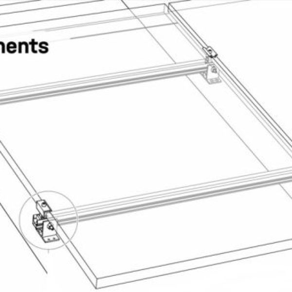 Bitumen roof solar fixing bracket assembly drawing Bitumen roof solar fixing bracket set