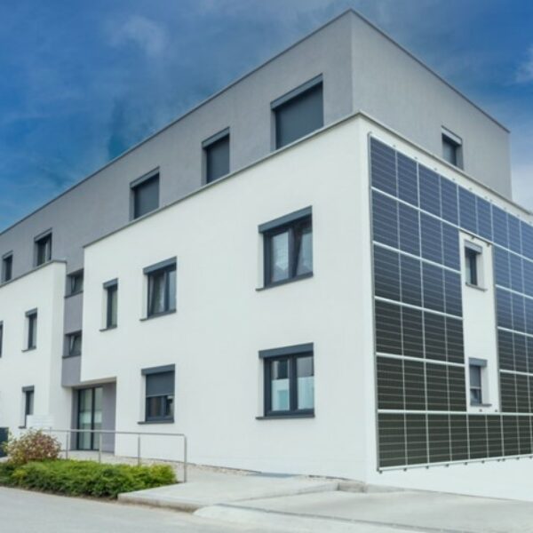 Solar panel vertical wall