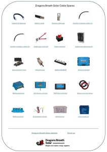 Solar cable parts list