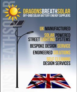 Dragons Breath Solar Street Light Self Cleaning Design