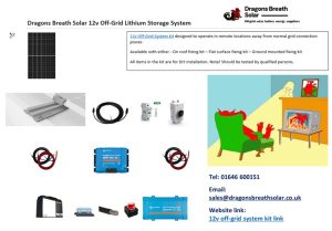 12v off-grid DIY kit including panel lithium battery inverter and all mechanical equipment needed to complete installation