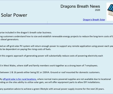 Dragons Breath Solar off-grid news 2026