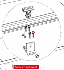 Bitumen roof solar fixing bracket deck assembly & screws